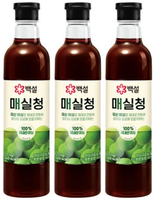 백설 매실청, 1.025kg, 3개