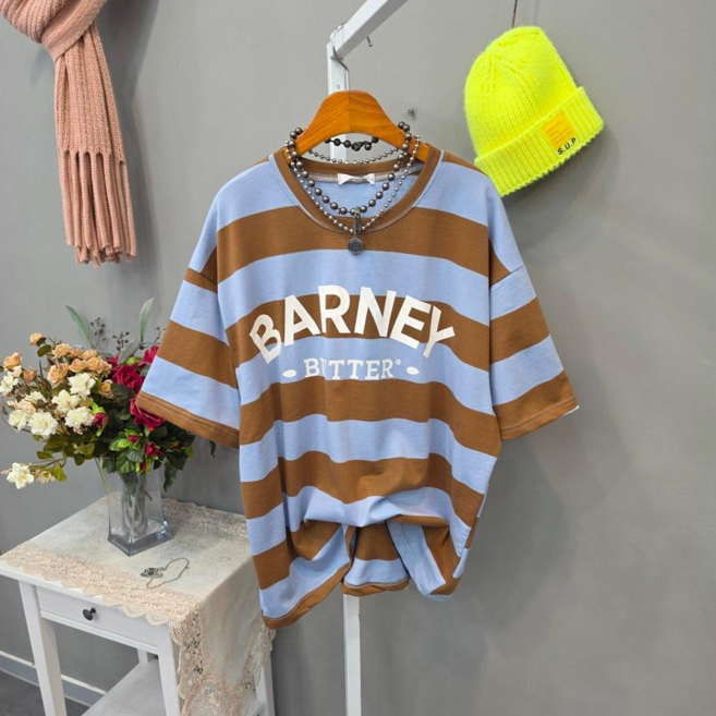 바니버터 빅단가라 오버핏 반팔티