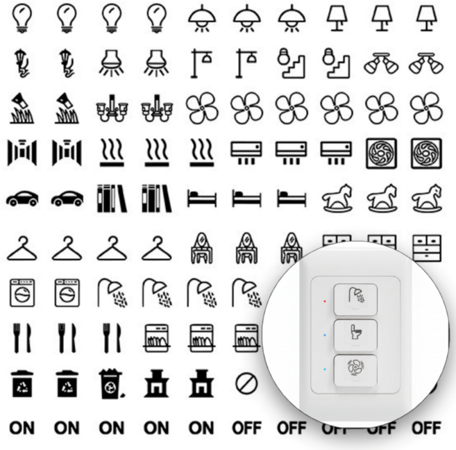 블랙장미 스위치 스티커 네임 라벨 구분