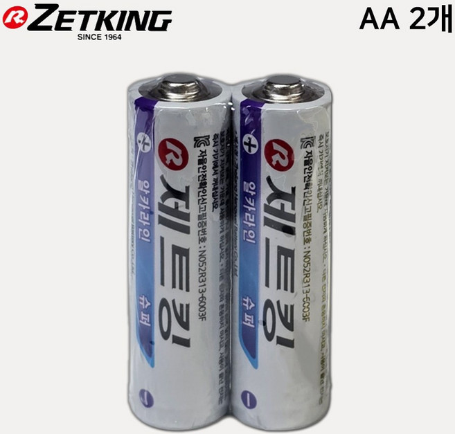 807번 제트킹 AA 알카라인 건전지 벌크 2개입(1팩) / 로케트코리아, 1개, 2개입