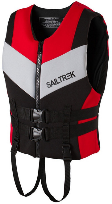 新款救生衣成人浮力背心 水精靈, 紅色,XL