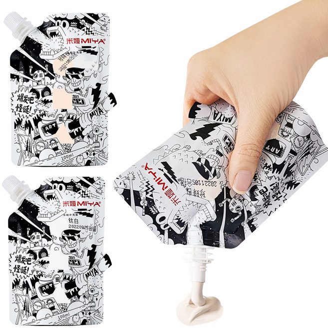 미야 젤리 수채 과슈 물감 대용량 낱색, 티타늄 화이트 68