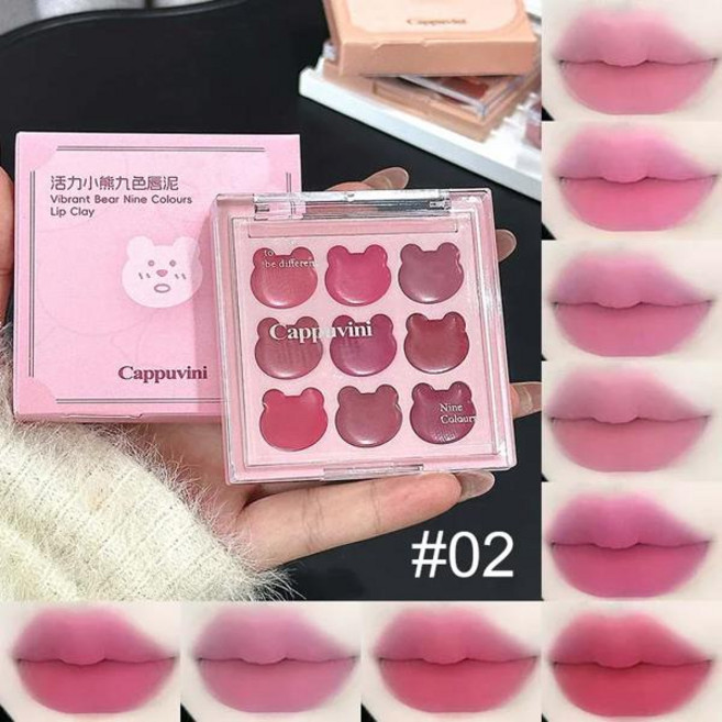 립스틱세트 9 컬러 베어 립스틱 팔레트 립 머드 매트 스위트 웜 뺨 블러쉬 스틱 컵 글로스 페이셜 뷰티 화장품 메이크업, [02] 02, [02] 02