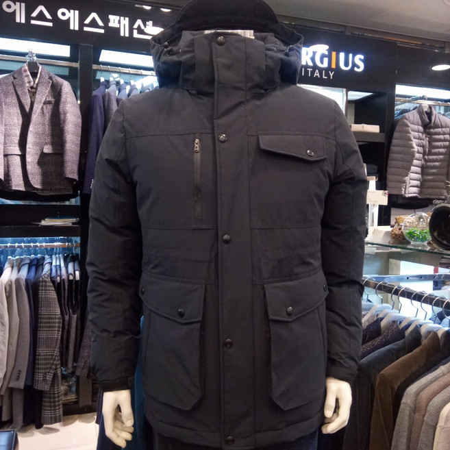 세르지오 에스에스패션 남성 캐주얼 극한추위 막아줄 겨울 필수템! 오리솜털80 깃털20 후드 탈부착 사파리 다운 점퍼