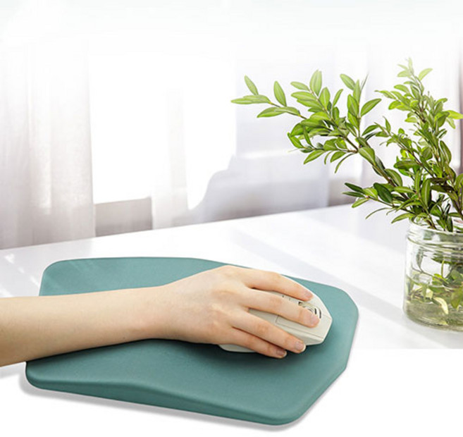 아이퀸 대형 3D메모리폼 손목 터널증후군 예방 마우스패드 보호대, 핑크, 1개