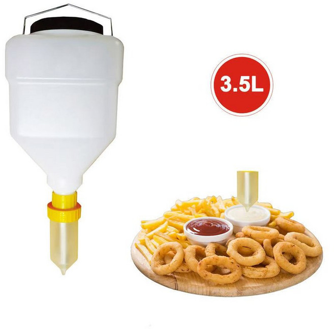 업소용 거꾸로 매다는 대용량 샐러드 소스 흰색 1 1개 식당 화이트 대형 3 5L 용품