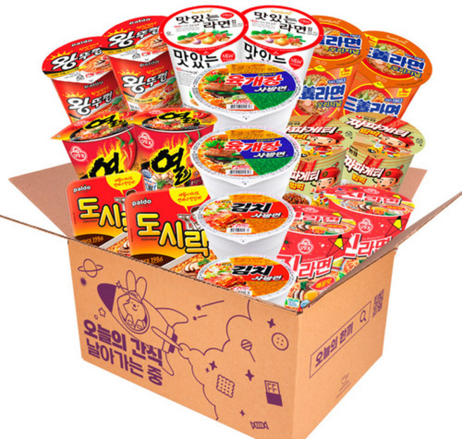 누구나조아 사무실 컵라면 2-1 소컵 라면 사발면 신라면 진라면 왕뚜껑, 1개