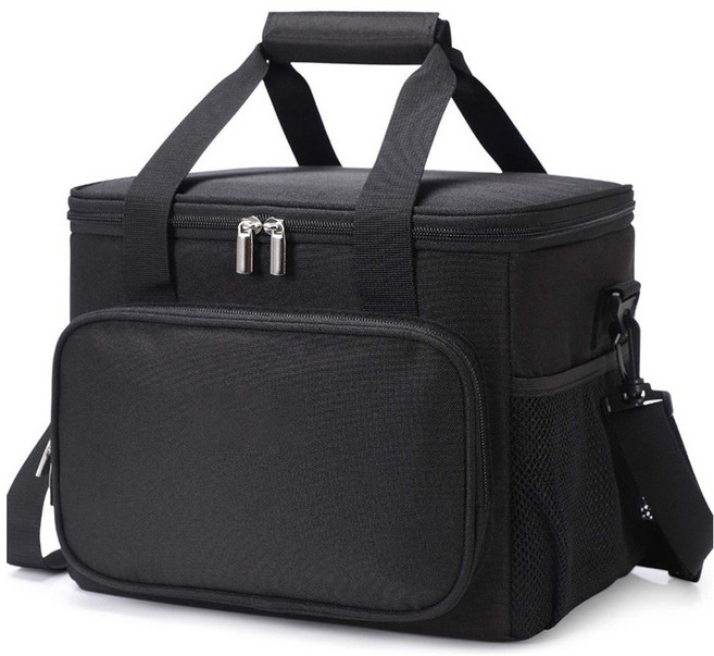 보냉가방 도시락 보온보냉 라운딩 가방 캠핑 보냉백, 블랙, 15L