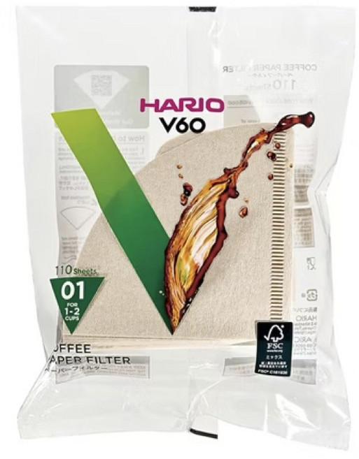 HARIO V60 咖啡濾紙 110張, 1個, 110個