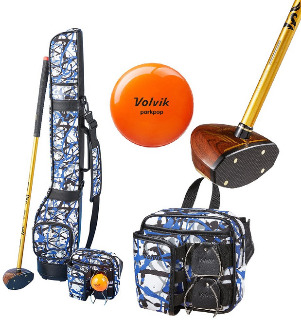 [코스트코] 볼빅 파크골프 파크고 4종 세트 협회공인인증 골프채 가방 공 힙파우치 남성 여성, 블루(남성)