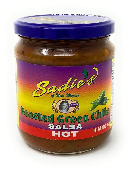 Sadie s Roasted Green Chile Hot Salsa 16oz (2 Pack) - 새디스 로스티드 그린 칠레 핫 살사 16온스 2개입, 1개
