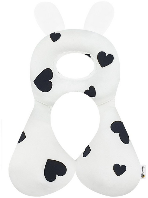 보니숑 신생아 아기짱구베개 메쉬, 누보하트, 1개