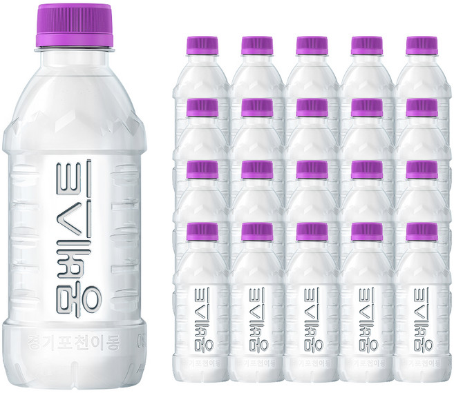 몽베스트 위드어스 무라벨 생수, 330ml, 80개