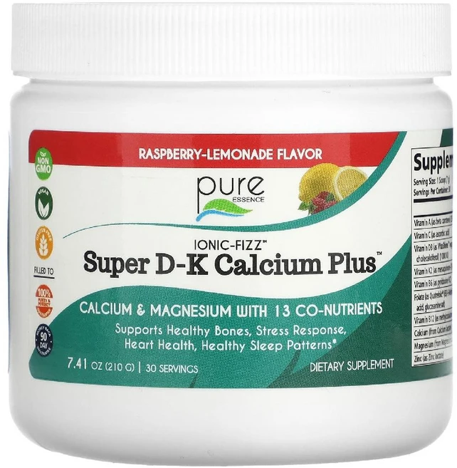 퓨어 에센스 비타민D K 칼슘 플러스 라즈베리 레모네이드 210g(7.41oz), 210g, 1개 - 쿠팡