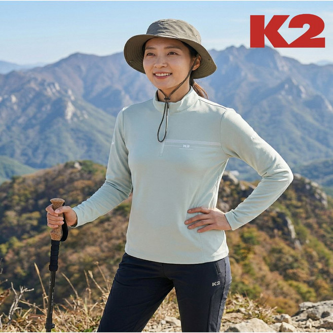 [백화점출고]K2 여성 기능성 긴팔 티셔츠 KWP24292 등산 아웃도어 쿨 집업 등산복 정상가115000