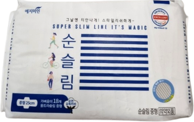 예지미인 뉴 순슬림 생리대 날개형, 18개입, 9세트