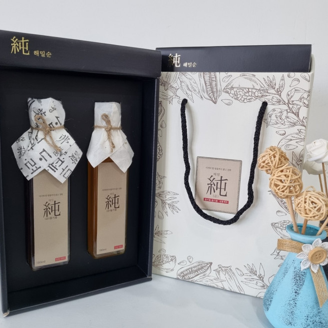 [영신곳간] 해밀 純 참기름 180ml + 생들기름 180ml, 배송지동일