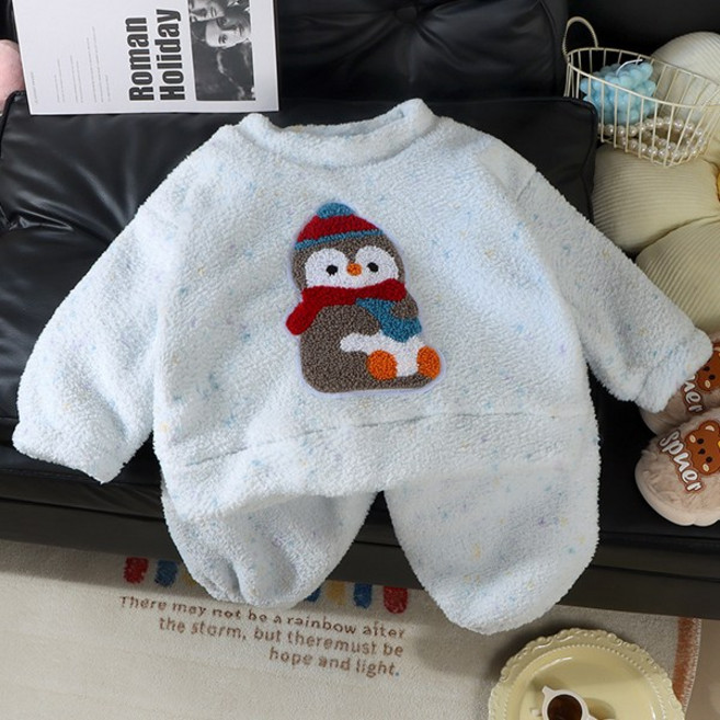 몽실이 보송 애니멀 상하세트 아동 어린이 겨울 후리스 긴팔 홈웨어 상하복 남아 여아