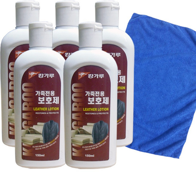 kangroo 가죽전용보호제5개+손걸레 40*40 1개