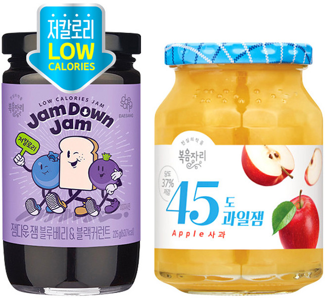 복음자리 잼다운잼 블루베리 블랙커런트 225g +45도 사과잼 350g, 1개