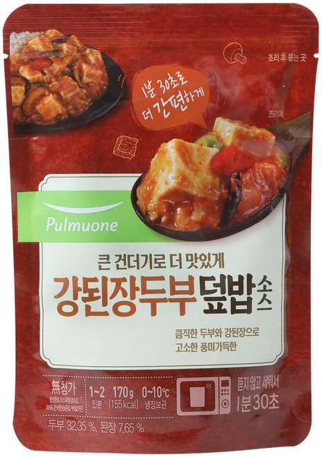 큰건더기덮밥소스강된장두부 풀무원 냉장 170g x 4, 4개
