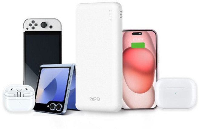 마스터 듀얼 보조배터리 10000mAh 라피드, 화이트