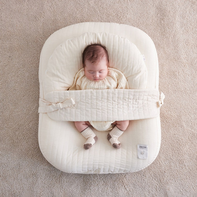 잠잠 신생아 커버분리형 역류방지쿠션, 아이보리(멜란지모달)