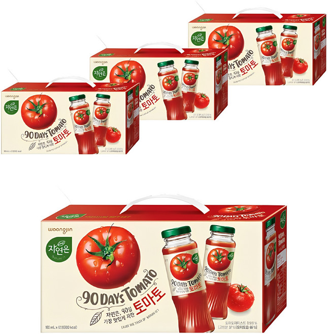 자연은 90일 토마토, 180ml, 48개