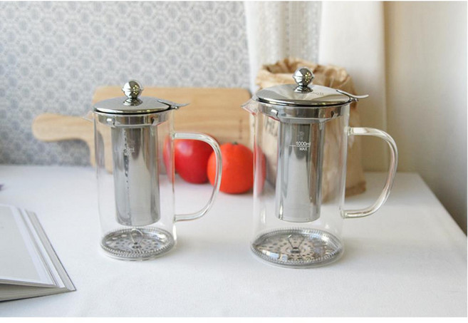 내열유리 거름망 인덕션 직화겸 차 주전자 우엉차 예쁜포트 티타임 강화유리, 소