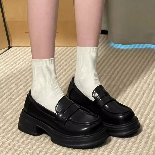 Angel 220-280 빅사이즈 여성 빈티지 로퍼 캐쥬얼구두5cm