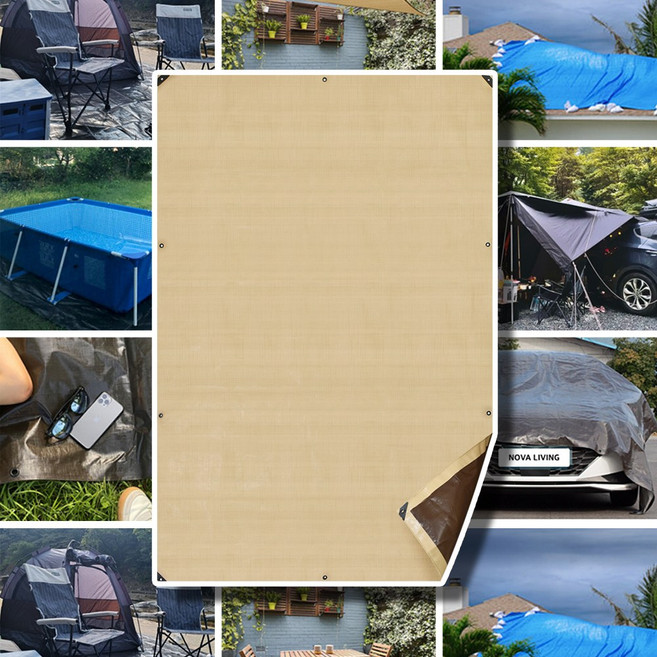 대형캠핑방수포 천막 야외용매트 타포린 그라운드시트, 프리미엄 다용도 타포린 방수포 3x4m