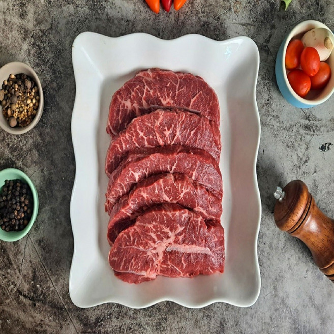 미국산 쇠고기 냉장 부채살 스테이크 구이용 1.5cm두께 500g, 1개