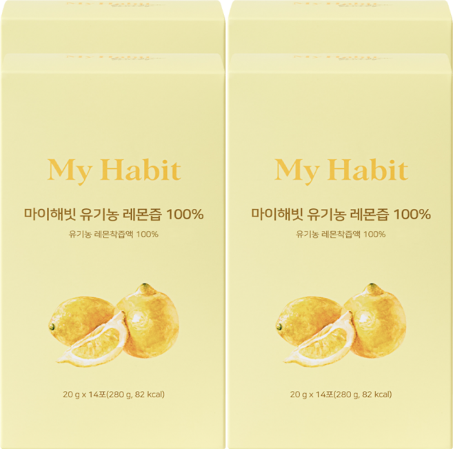 마이해빗 유기농 레몬즙 100%, 4박스, 280g