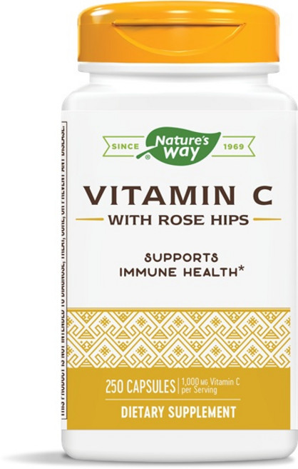 Nature's Way 然萃維 維他命C-500玫瑰果膠囊, 250顆, 1罐