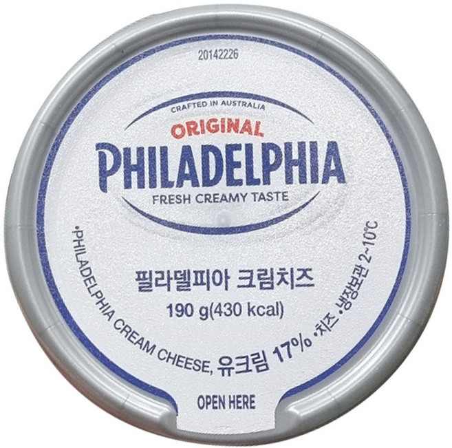 필라델피아 크림치즈플레인, 190g, 1개