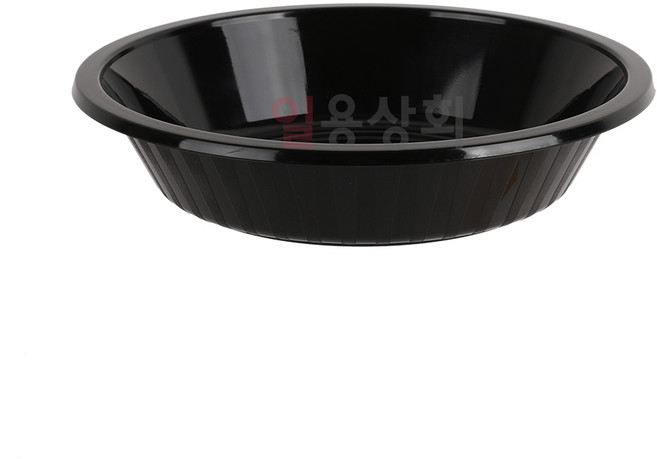 [일용상회]다회용 면용기 BW 2145S 210파이 소 400개 검정 사출 중화용기, 1개