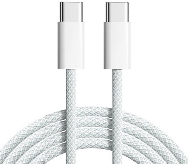 USB C to C타입 PD 60W 초고속 충전 케이블, 1개, 화이트, 2m