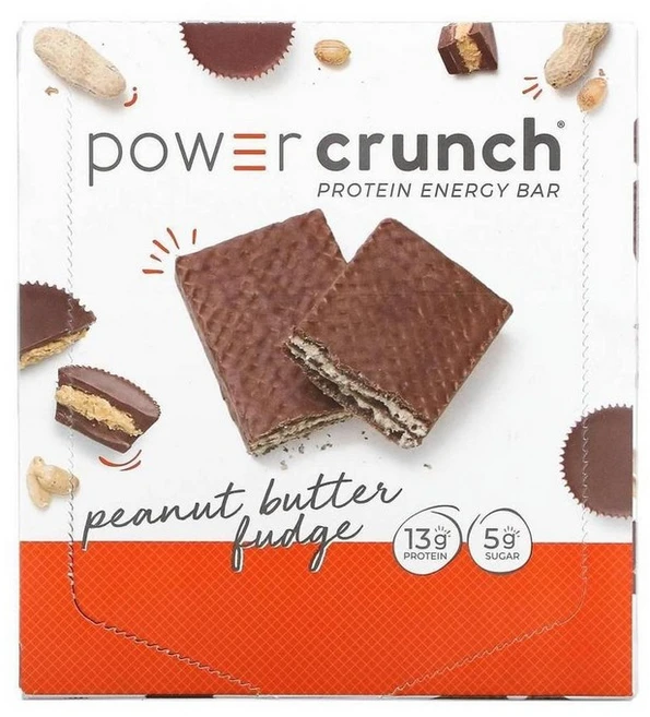 BNRG Power Crunch Protein Energy Bar Peanut Butter Fudge 비엔알지 파워 크런치 프로틴 에너지 바 땅콩버터 퍼지 12p 480g, 12개 - 쿠팡
