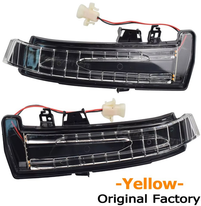 W204 CLA A A B C E S GLA GLK CLS 클래스 W176 W212 용 다이내믹 방향 지시등 LED 라이트 사이드 미러 표시기 2