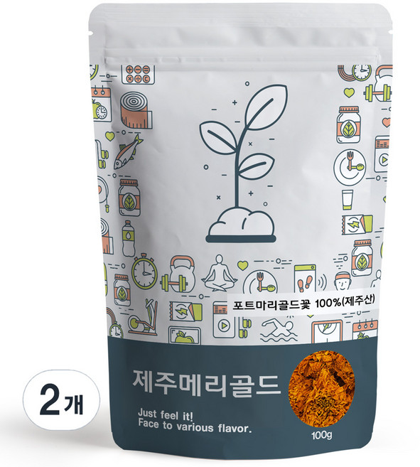 푸른빈 제주 메리골드 꽃 차, 100g, 1개입, 2개