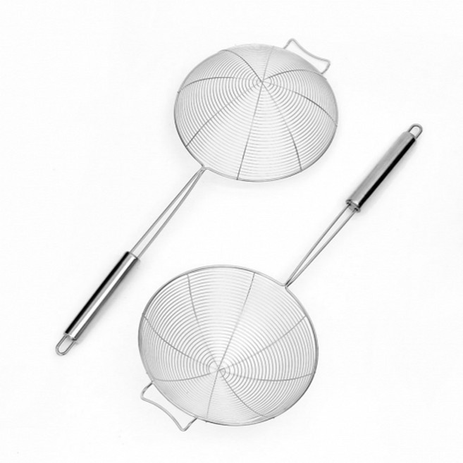 스텐 면 건지개 튀김 건지개 뜰채 채망 거름채 2P 20cm