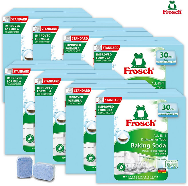 프로쉬 올인원 식기세척기전용세제 (소다-30개입)X8개, 상세 설명 참조, 8개