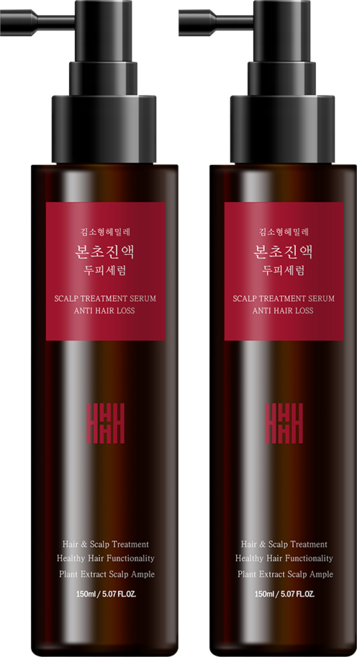 김소형헤밀레 두피케어 탈모 증상 완화 본초진액 두피 세럼 헤어토닉, 2개, 150ml