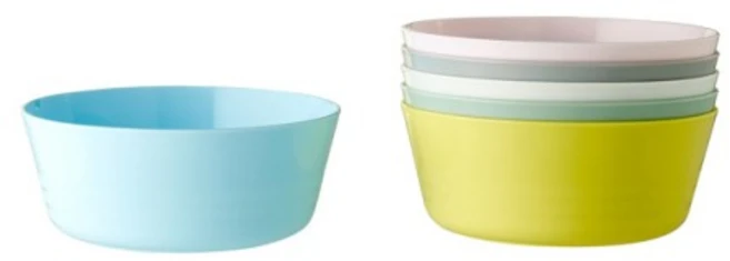 [이케아 정품] 어린이 유아용 다용도 그릇 6개 세트 칼라스 KALAS, 1세트, 혼합색상 - 쿠팡