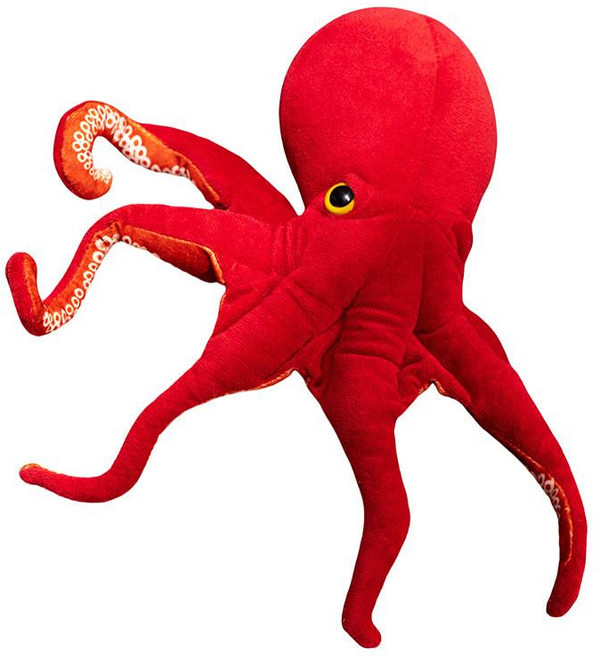 유니크한 레드 크라켄 문어 인형 귀여운 선물 빨간 레드 40cm 인조 8발 문어 인형, 레드 75cm