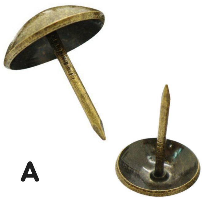 가구 장식 원형 브론즈 비오 압정 고정 피스 민자 엔틱 압핀 DIY 홈 인테리어 소파 의자 리폼 공예 데코, 1개