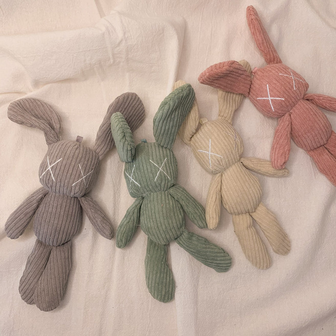 앙증맞은 댕냥이 토끼 애착인형_부드러운 토끼인형 강아지장난감 강아지애착인형 개달당, 그레이, 1개