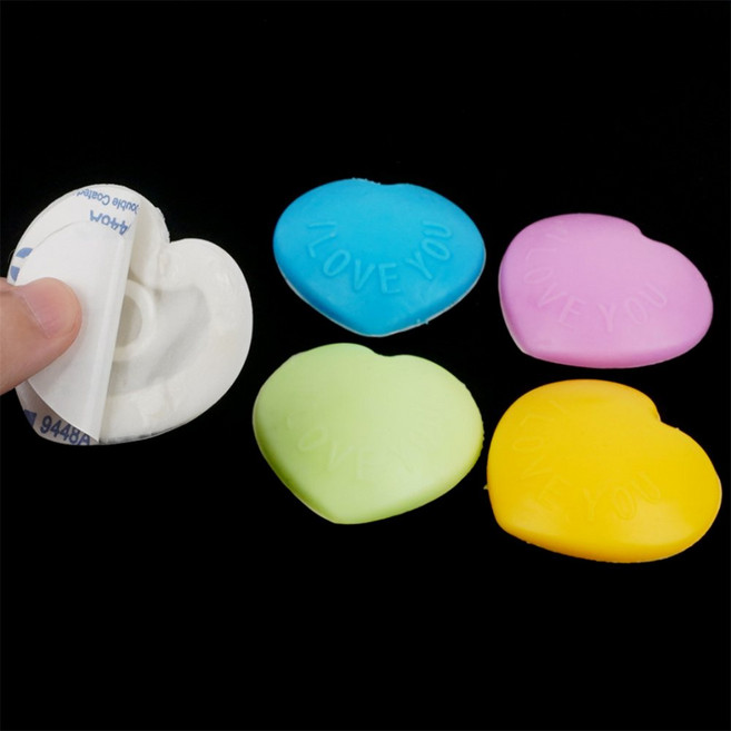 망고골라스토어 1P 하트모양 실리콘 보호패드 문콕방지도어가드, 옐로우