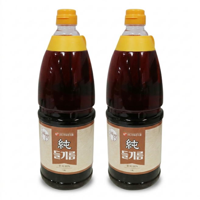 가득찬 들기름1.8L 2개 들기름100%, 1.8L