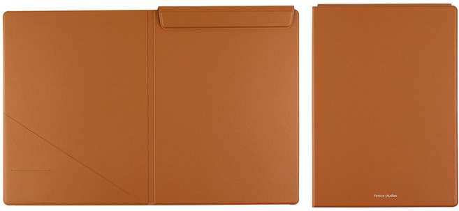 페니체 A4 마그넷 클립 파일 카페 자석 PU 가죽 서류철 메뉴판 제작 디자인 파일, 1개, 브라운